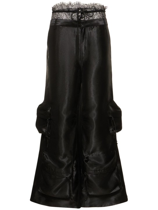 Rotate: Shiny cargo pants - Tap Shoe Black - women_0 | Luisa Via Roma