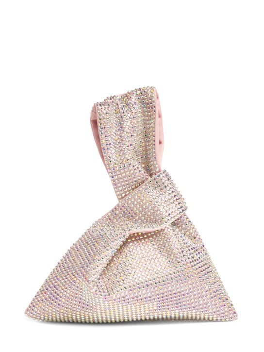 Giuseppe Di Morabito: Crystal top handle bag - Light Pink - women_0 | Luisa Via Roma
