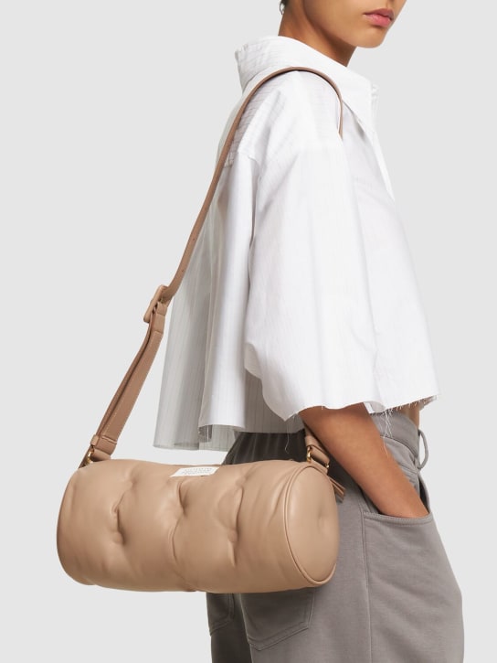 Maison Margiela: Glam Slam Pillow leather shoulder bag - Biche - women_1 | Luisa Via Roma
