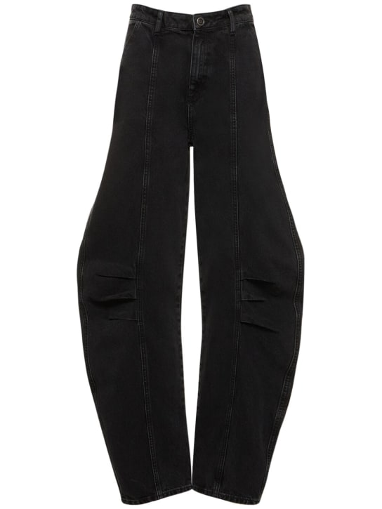 Rotate: Weite Jeans aus Denim - Washed Schwarz - women_0 | Luisa Via Roma