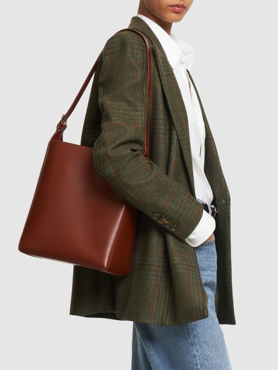 A.P.C.: Virginie smooth leather shoulder bag - Hazelnut - women_1 | Luisa Via Roma