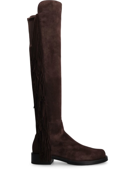 Stuart Weitzman: 50mm Bold suede boots - Brown - women_0 | Luisa Via Roma