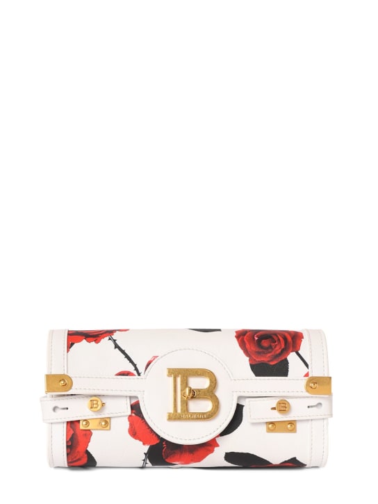 Balmain: B-Buzz 23 printed leather bag - women_0 | Luisa Via Roma