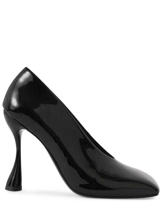 Balmain: 95mm Eden patent leather pumps - Black - women_0 | Luisa Via Roma