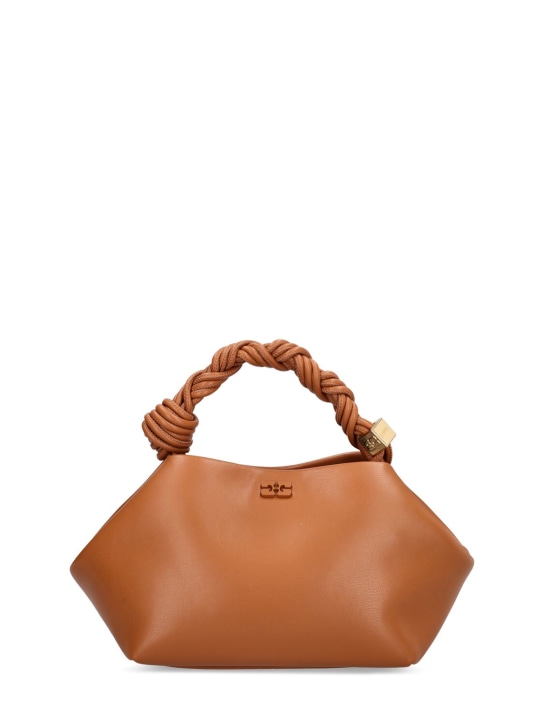 GANNI: Bou recycled leather top handle bag - women_0 | Luisa Via Roma