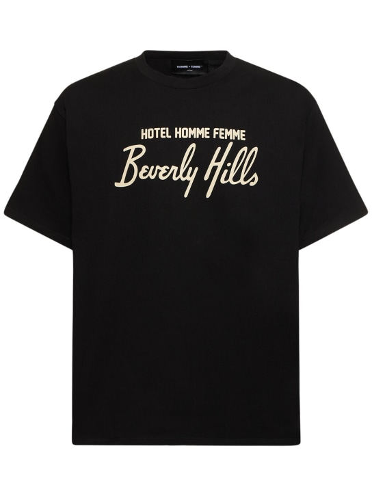 Homme+Femme: Hotel Homme Femme cotton jersey t-shirt - men_1 | Luisa Via Roma