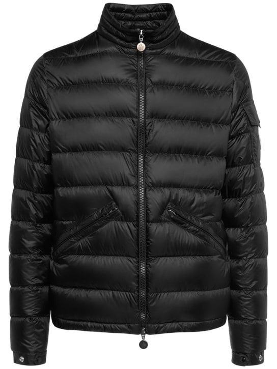 Moncler: Agay short nylon down jacket - Black - men_0 | Luisa Via Roma