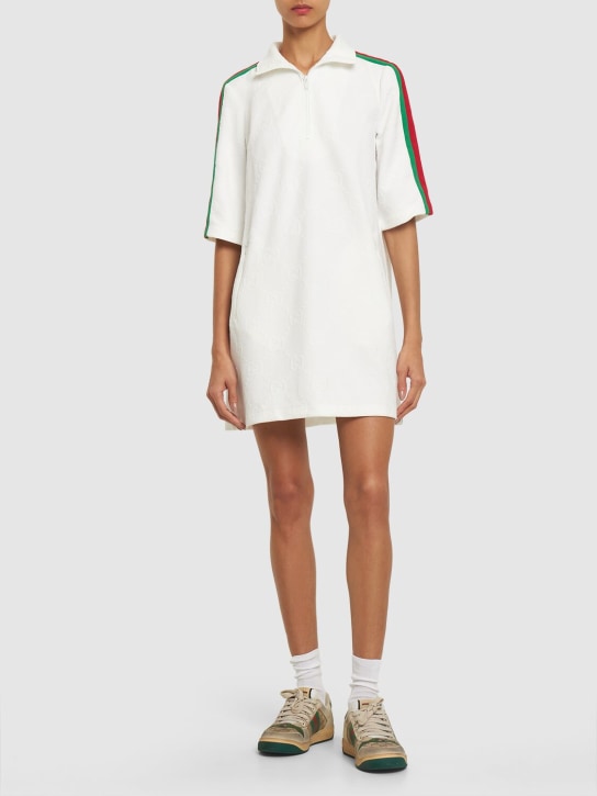 Gucci: Robe en jersey jacquard GG - Sunlight - women_1 | Luisa Via Roma