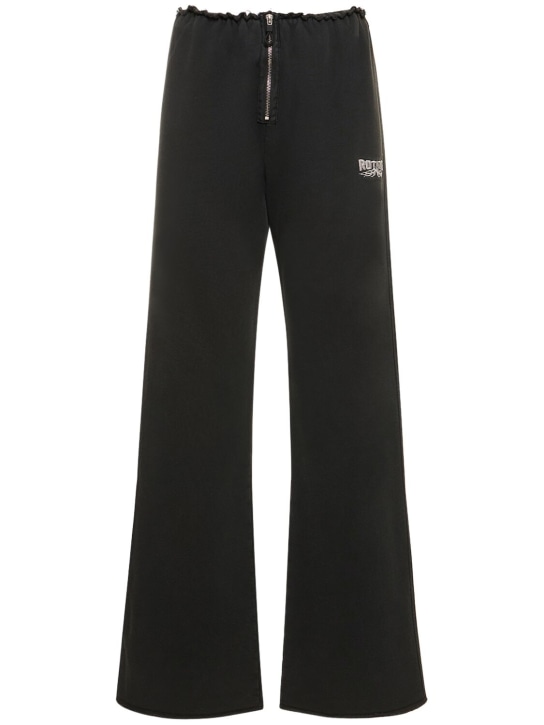 Rotate: Pantalones deportivos de algodón - Negro - women_0 | Luisa Via Roma