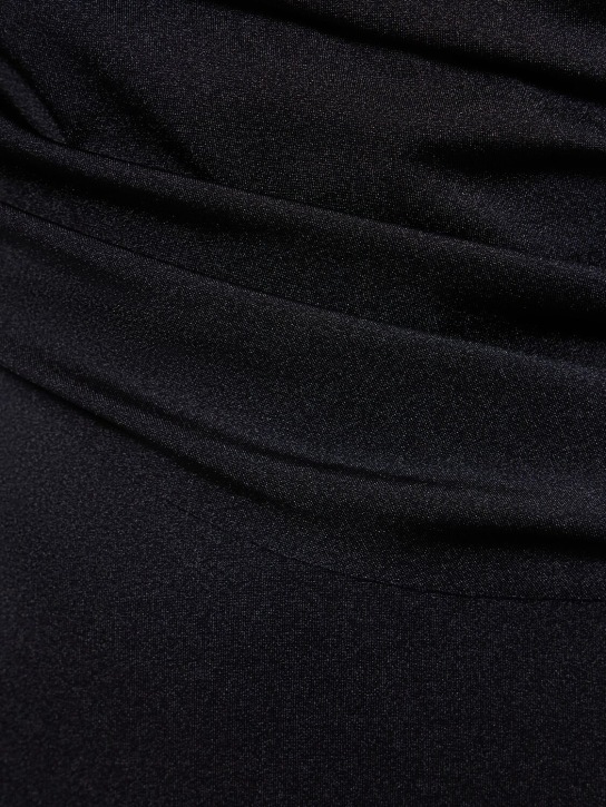 Giambattista Valli: Lycra one shoulder draped long dress - Black - women_3 | Luisa Via Roma