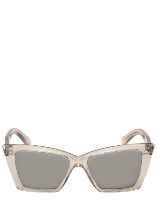 Saint Laurent: SL 657 acetate cat-eye sunglasses - Krem - women_0 | Luisa Via Roma