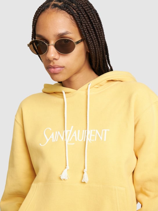 Saint Laurent: SL 692 round metal sunglasses - women_1 | Luisa Via Roma