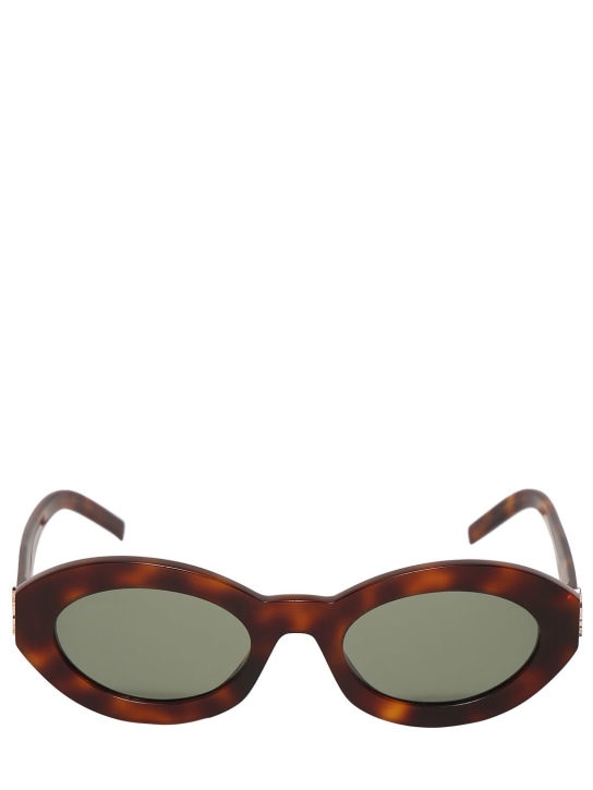 Saint Laurent: SL M136 S monogram acetate sunglasses - Havana - women_0 | Luisa Via Roma