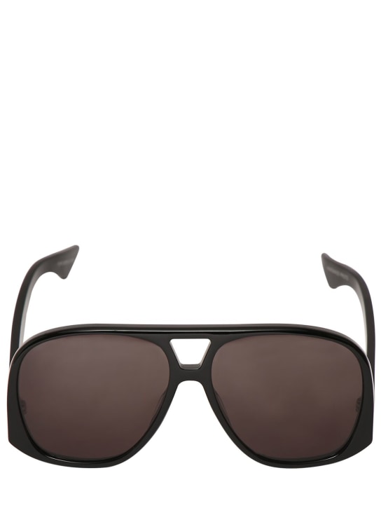 Saint Laurent: SL 652 acetate aviator sunglasses - Black - men_0 | Luisa Via Roma