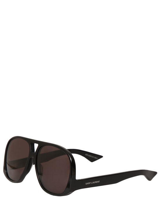Saint Laurent: SL 652 acetate aviator sunglasses - Black - men_1 | Luisa Via Roma