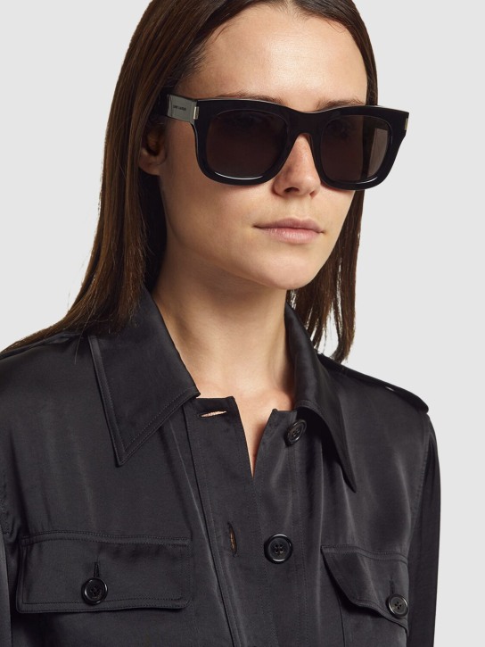 Saint Laurent: SL 650 bold acetate sunglasses - Black - women_1 | Luisa Via Roma