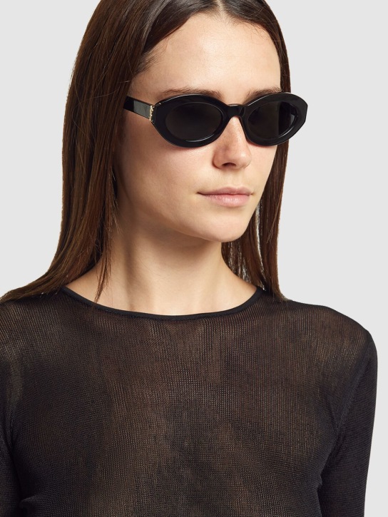 Saint Laurent: SL M136 S monogram acetate sunglasses - Black - women_1 | Luisa Via Roma