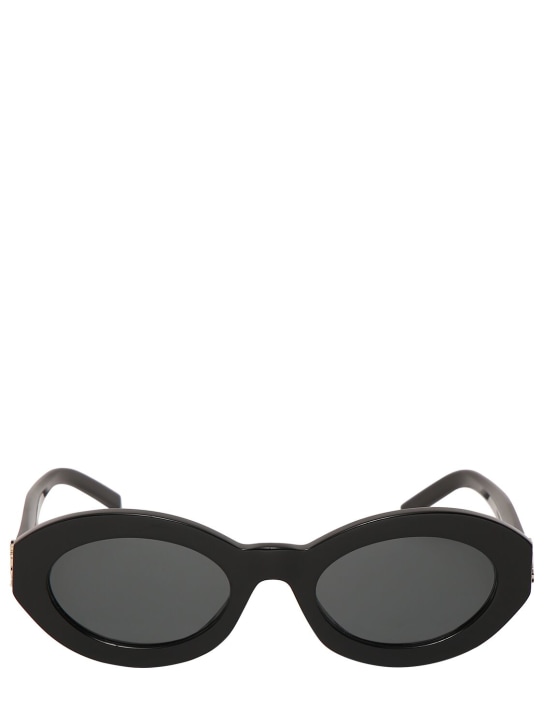 Saint Laurent: SL M136 S monogram acetate sunglasses - Siyah - women_0 | Luisa Via Roma