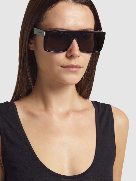 Saint Laurent: SL 651 acetate mask sunglasses - Black - women_1 | Luisa Via Roma