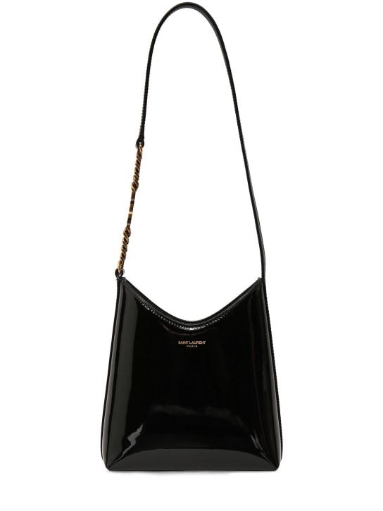 Saint Laurent: Mini Rendez-Vous leather shoulder bag - Black - women_0 | Luisa Via Roma