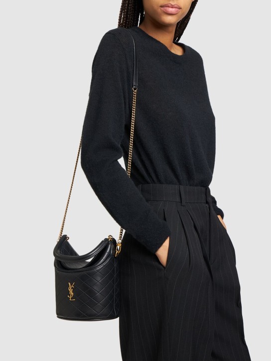 Saint Laurent: Mini Handtasche aus Leder "Gaby" - Schwarz - women_1 | Luisa Via Roma