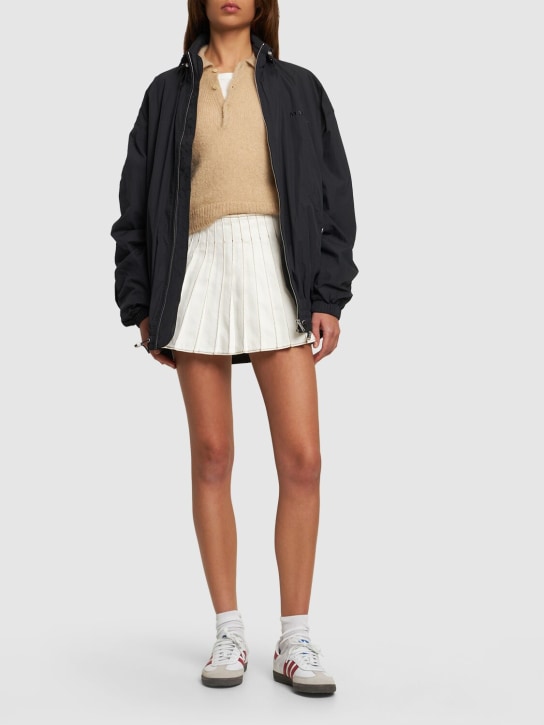 Marant Etoile: Buster zip-up jacket w/ drawstring - Washed Black - women_1 | Luisa Via Roma