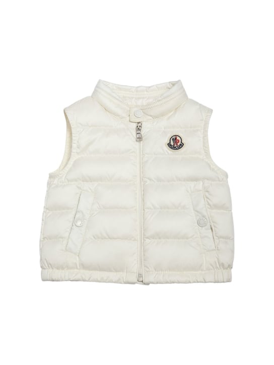 Moncler: New Amaury nylon down vest - White - kids-girls_0 | Luisa Via Roma