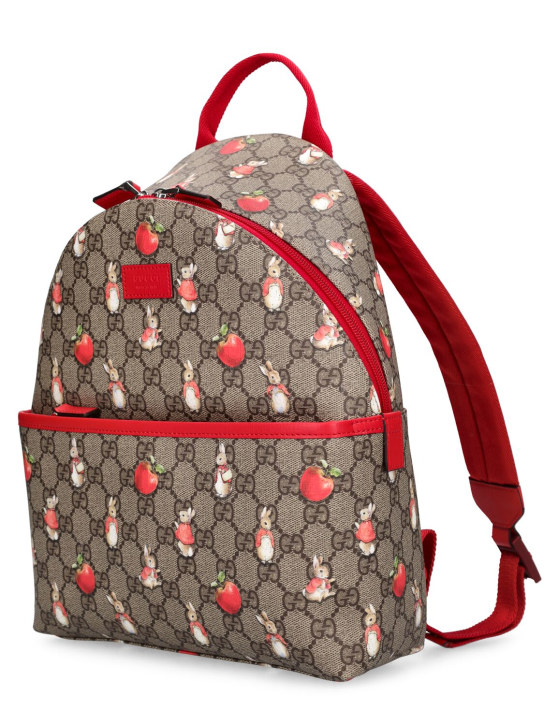 Gucci: GG Supreme backpack - Ebony/Multi - kids-girls_1 | Luisa Via Roma
