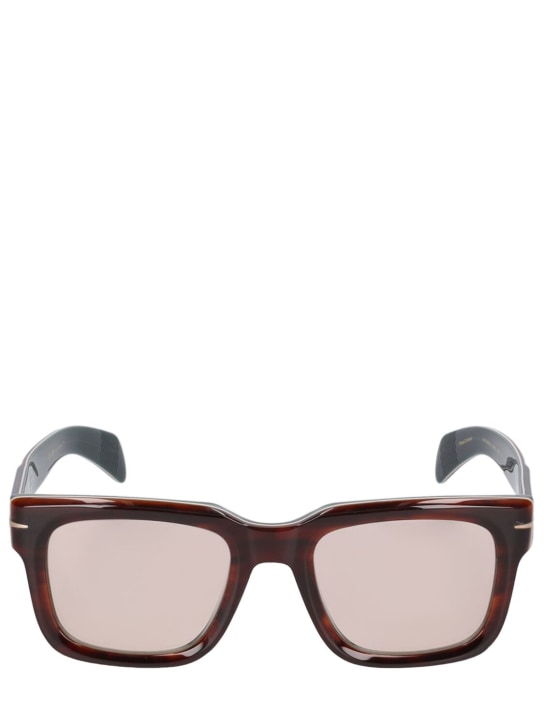DB Eyewear by David Beckham: Gafas de sol geométricas de acetato - Café - men_0 | Luisa Via Roma