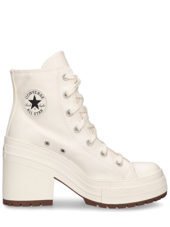 Converse: 75毫米Chuck 70 Heel运动鞋 - Egret/Black - women_0 | Luisa Via Roma