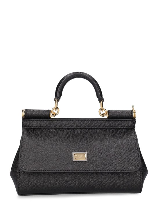 Dolce&Gabbana: Mini-Handtasche aus Dauphine-leder "sicily" - women_0 | Luisa Via Roma