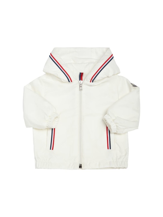 Moncler: Granduc nylon rain jacket - White - kids-boys_0 | Luisa Via Roma