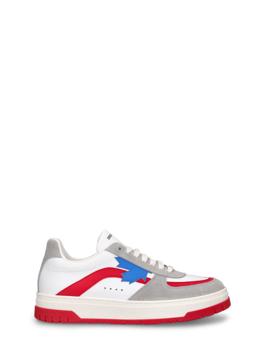 Dsquared2: Leather lace-up sneakers - Multicolor - kids-boys_0 | Luisa Via Roma