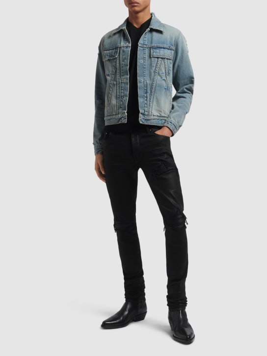 Amiri: Waxed MX1 jeans - Black - men_1 | Luisa Via Roma