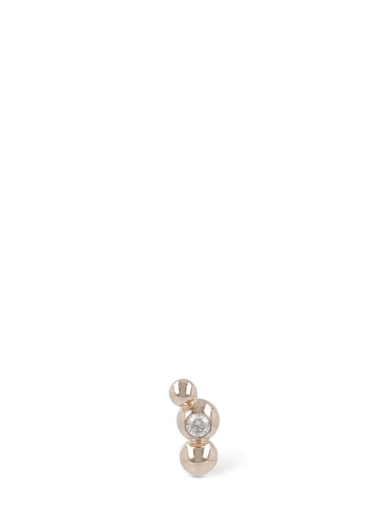 DoDo: Pendiente de oro rosa 9kt con diamante - Oro/Cristal - women_0 | Luisa Via Roma