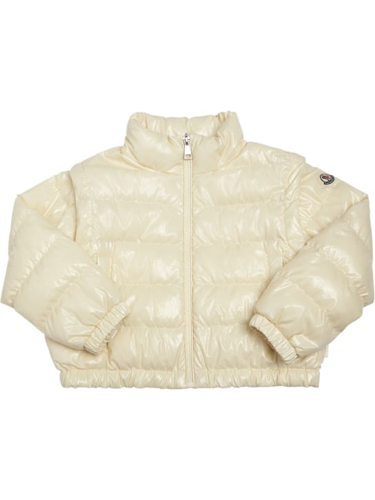 Moncler: Tenai 나일론 다운 재킷 - 옐로우 - kids-girls_0 | Luisa Via Roma