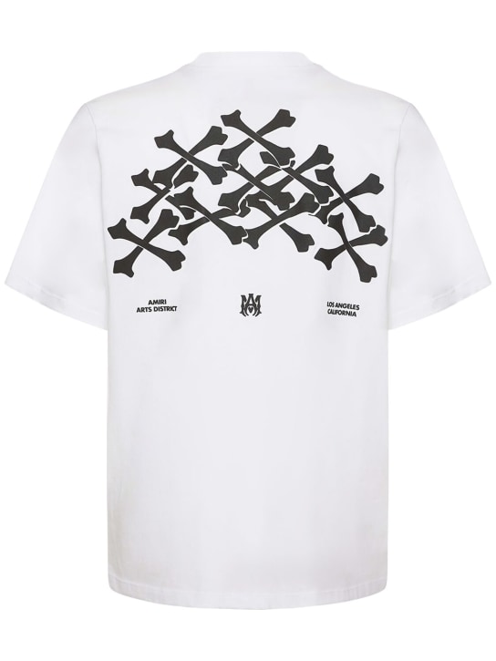 Amiri: T-Shirt aus Baumwolle mit Knochendruck - Weiß - men_0 | Luisa Via Roma