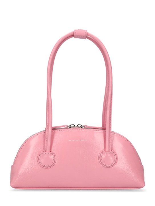 Marge Sherwood: Bessette leather shoulder bag - Candy Pink Glossy - women_0 | Luisa Via Roma