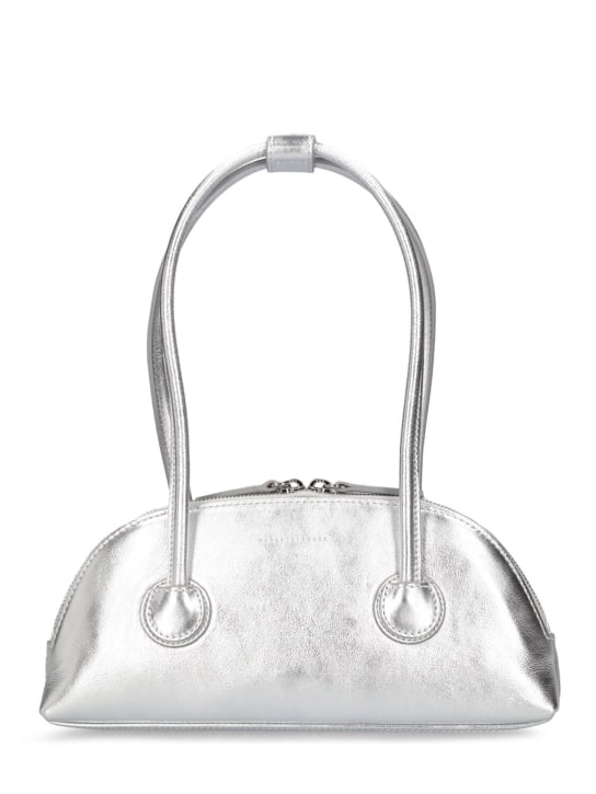 Marge Sherwood: Bessette leather shoulder bag - Metallic Silver - women_0 | Luisa Via Roma