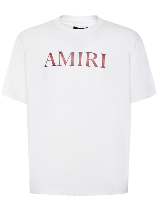 Amiri: T-shirt Core Gradient con stampa - White Red - men_0 | Luisa Via Roma
