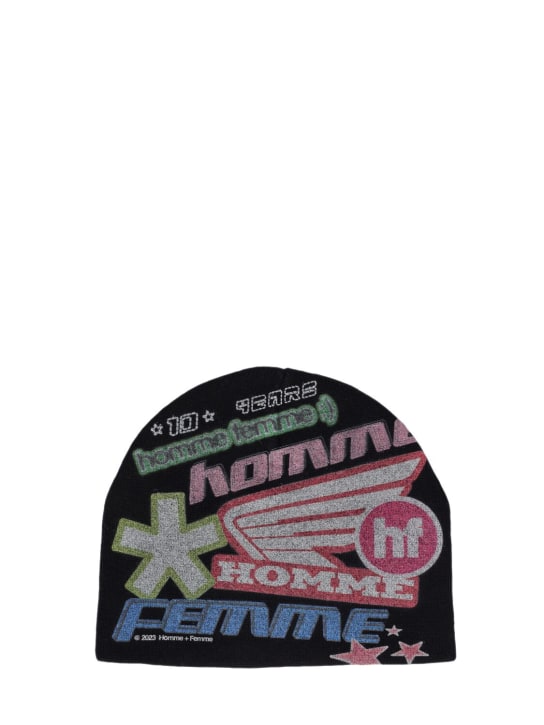 Homme+Femme: Vintage Racing printed beanie - men_0 | Luisa Via Roma