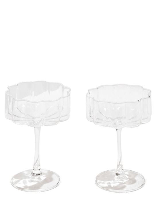 FAZEEK: Set: 2 Champagnerschalen „Clear Wave“ - Durchsichtig - ecraft_0 | Luisa Via Roma