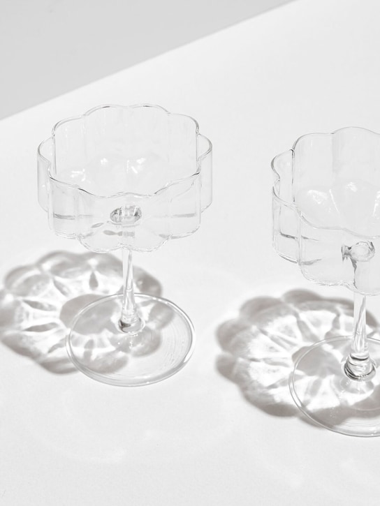 FAZEEK: Set of 2 Clear Wave coupes - Transparent - ecraft_2 | Luisa Via Roma