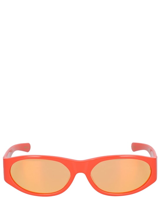 Flatlist Eyewear: Office Eddie Kyu sunglasses - Solid Orange - men_0 | Luisa Via Roma