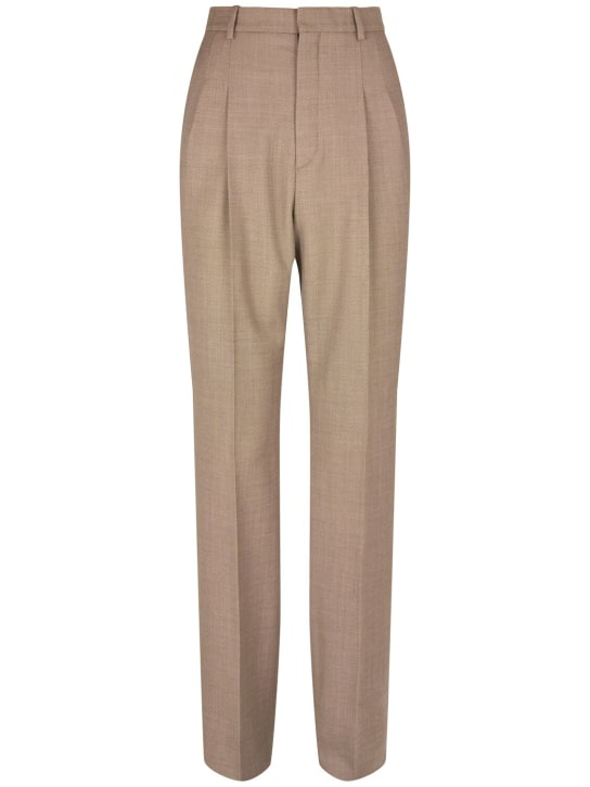 Saint Laurent: Wool pants - Beige - men_0 | Luisa Via Roma