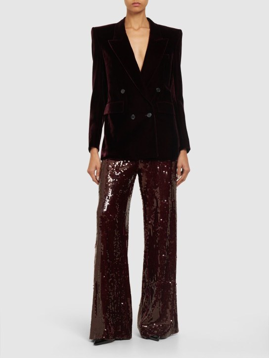Rotate: Sequined low waisted pants - Red - women_1 | Luisa Via Roma