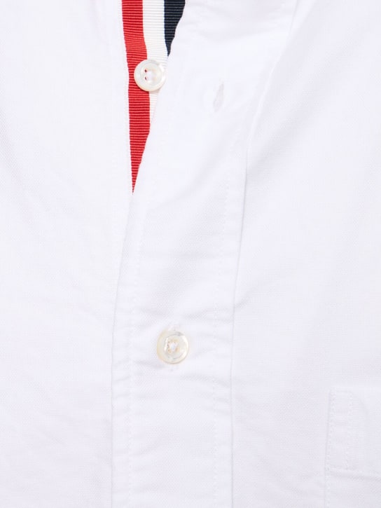 Thom Browne: Classic oxford button down shirt - White - men_3 | Luisa Via Roma