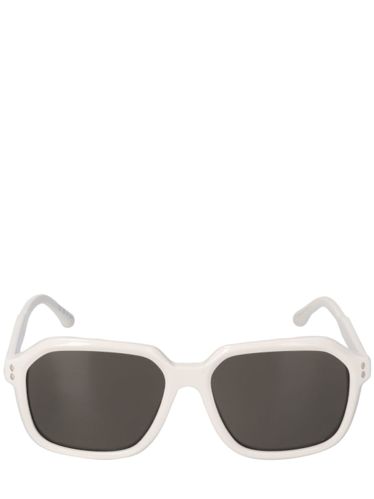 Isabel Marant: The In Love classic acetate sunglasses - White/Grey - women_0 | Luisa Via Roma