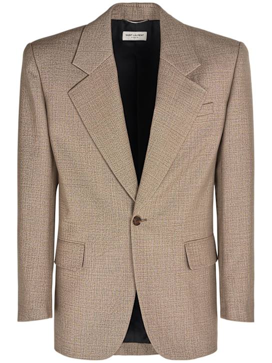 Saint Laurent: Wool jacket - Beige - men_0 | Luisa Via Roma