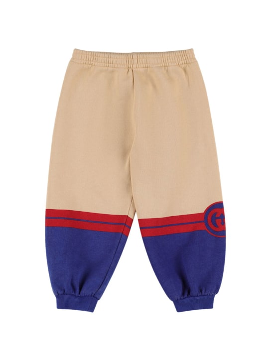 Gucci: Pantalones jogging de algodón - Crema/Multi - kids-boys_0 | Luisa Via Roma